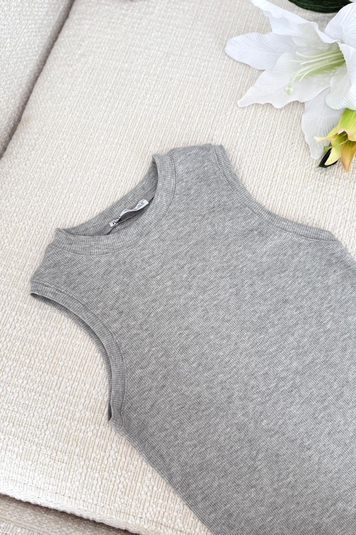 GRİ SIFIR KOL FİTİLLİ BODY