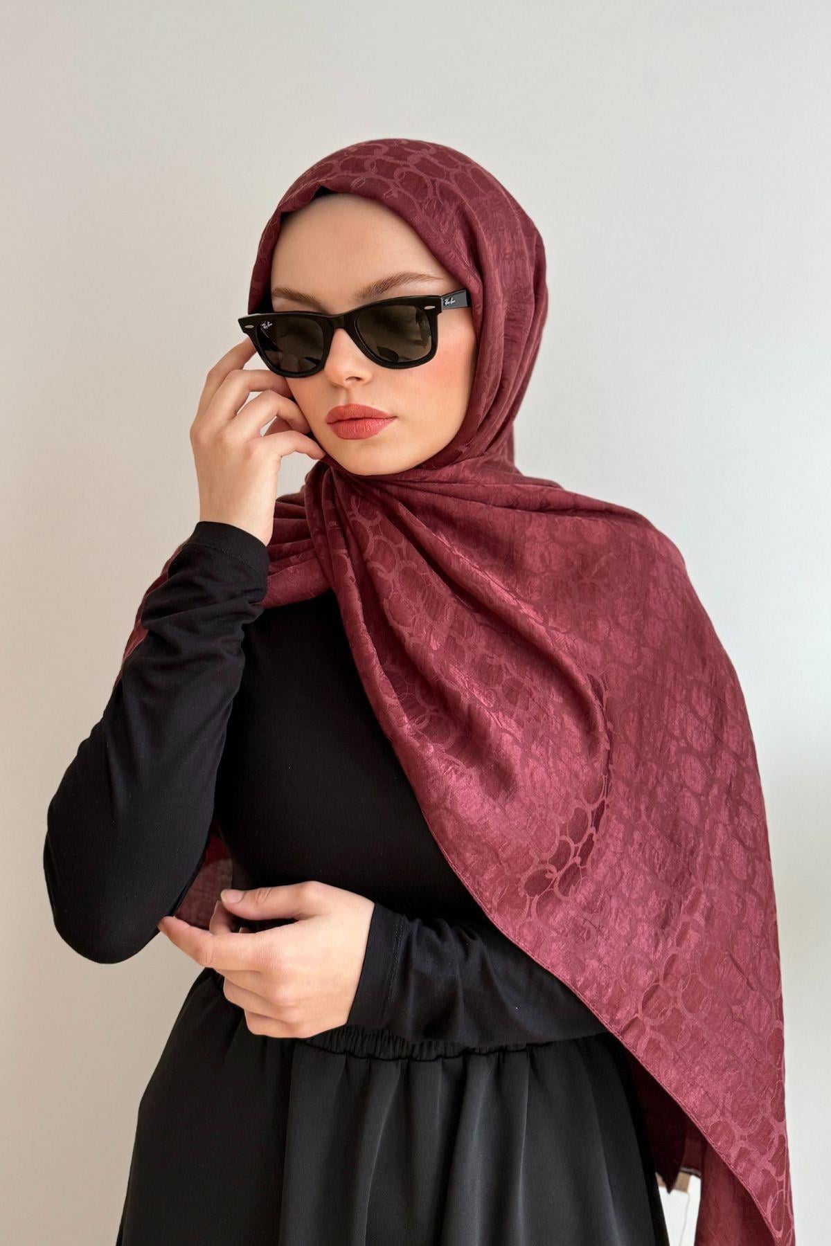 NOOR DESEN BORDO ŞAL