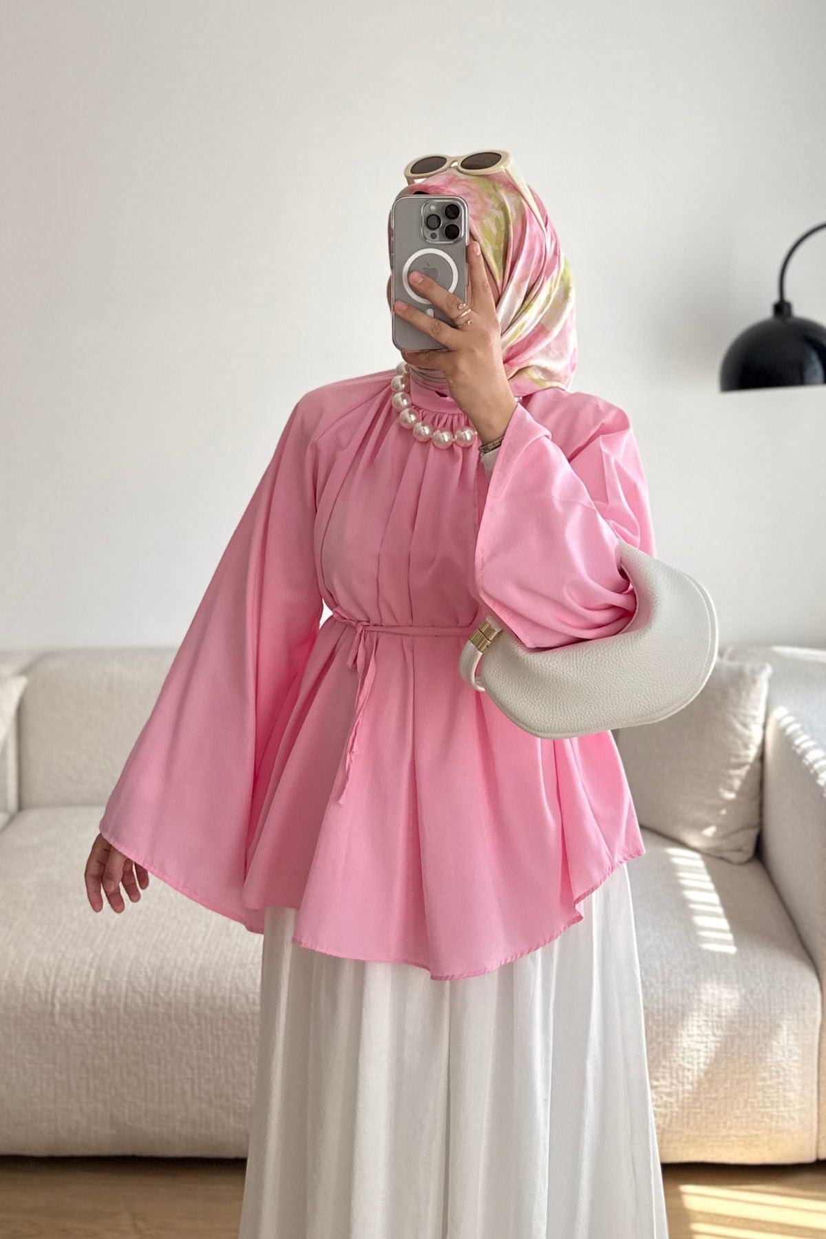 PEMBE GENİŞ KOLLU BABY GÖMLEK