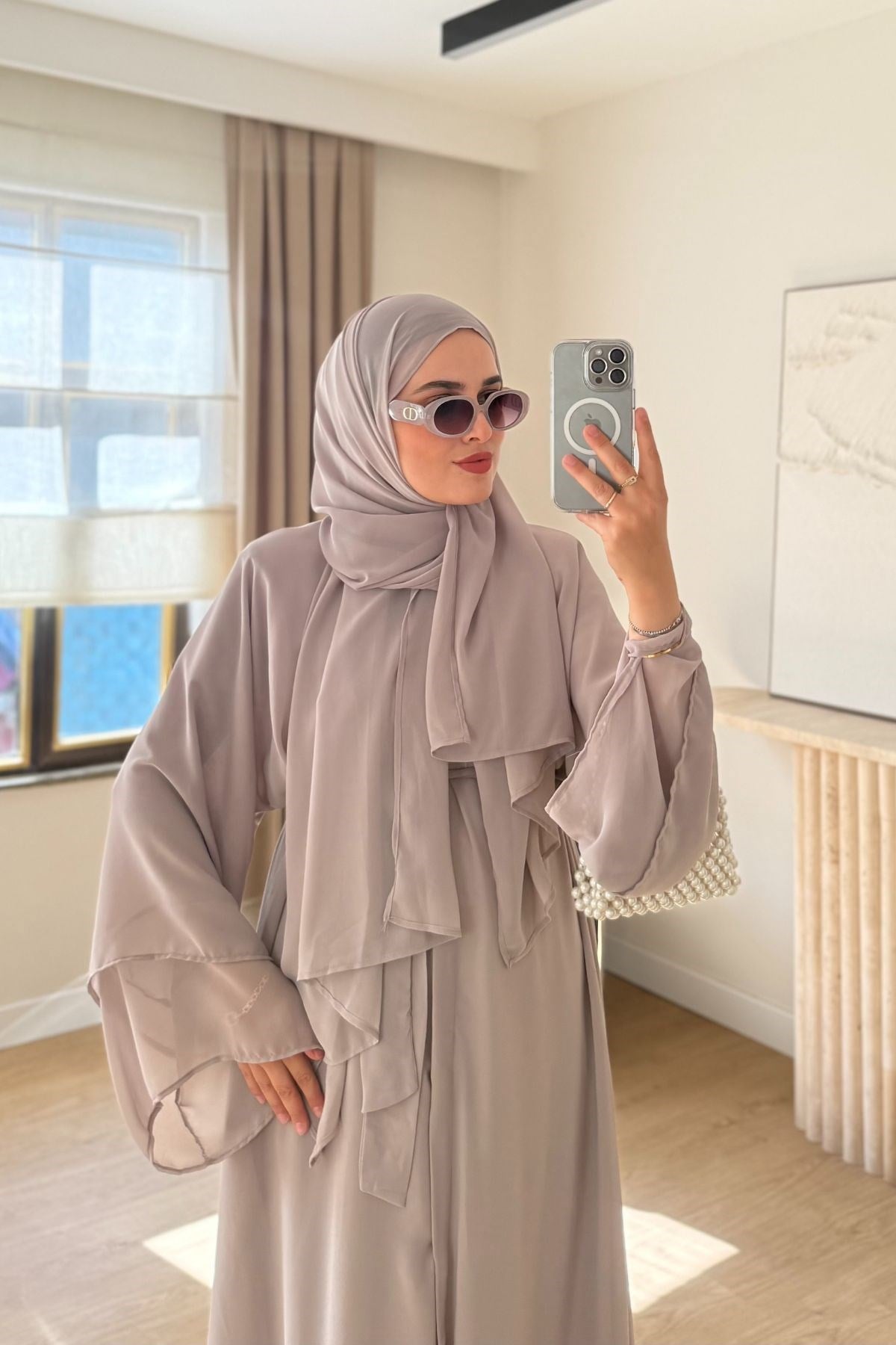 VİZON ŞİFON ABAYA