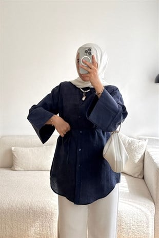 51315 LACİVERT TENSEL GÖMLEK