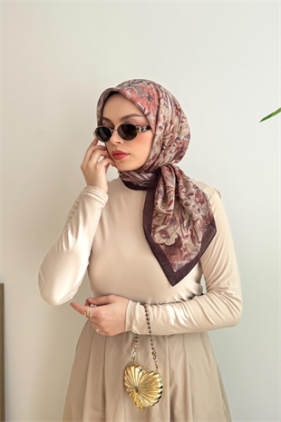 BEJ PUDRA OPERA ÇİÇEK EŞARP