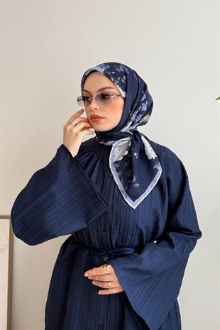 LACİVERT ORTANCA ÇİÇEK EŞARP