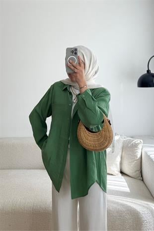 YEŞİL BASİC GÖMLEK 01