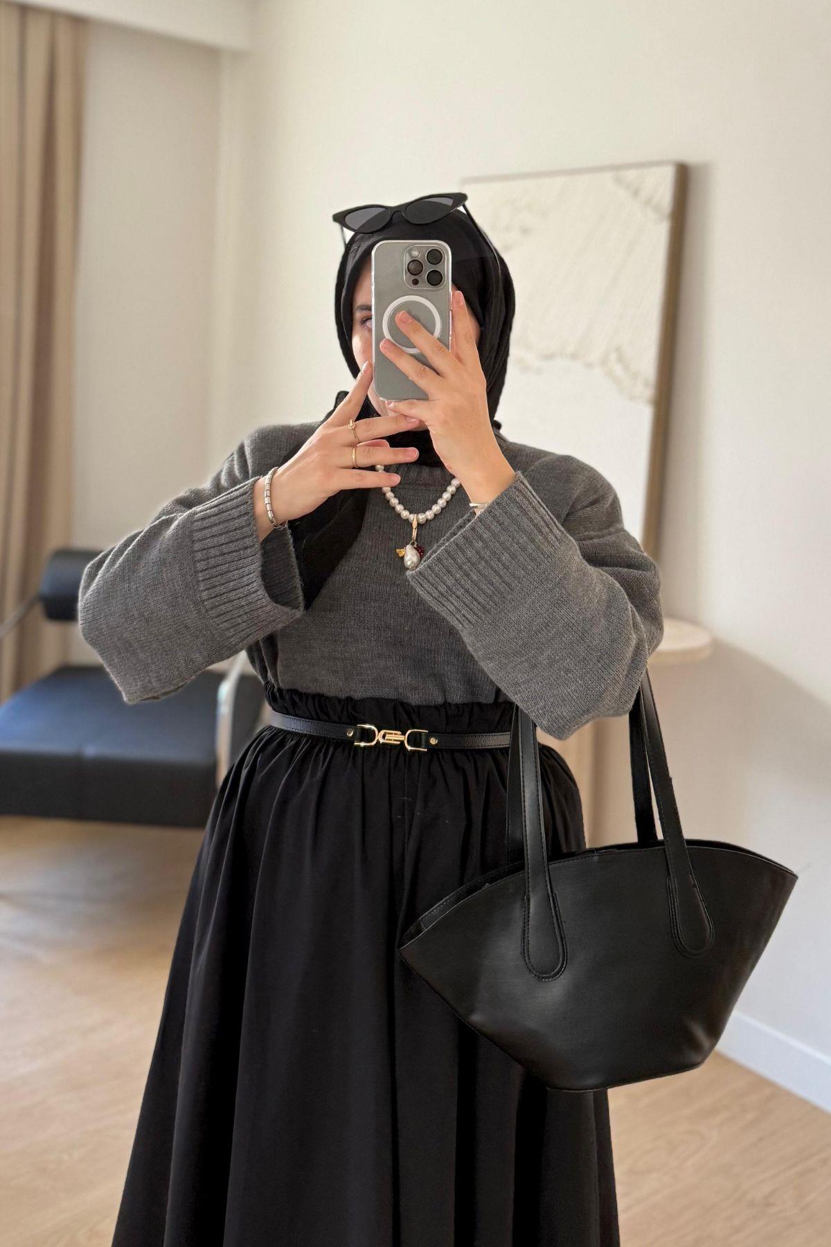 ANTRASİT OVERSİZE KAZAK