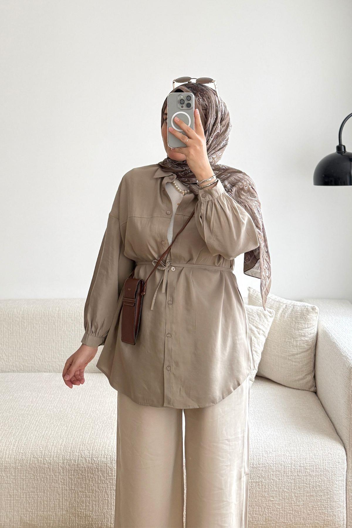 BEJ DÜZ RENK ALEX GÖMLEK