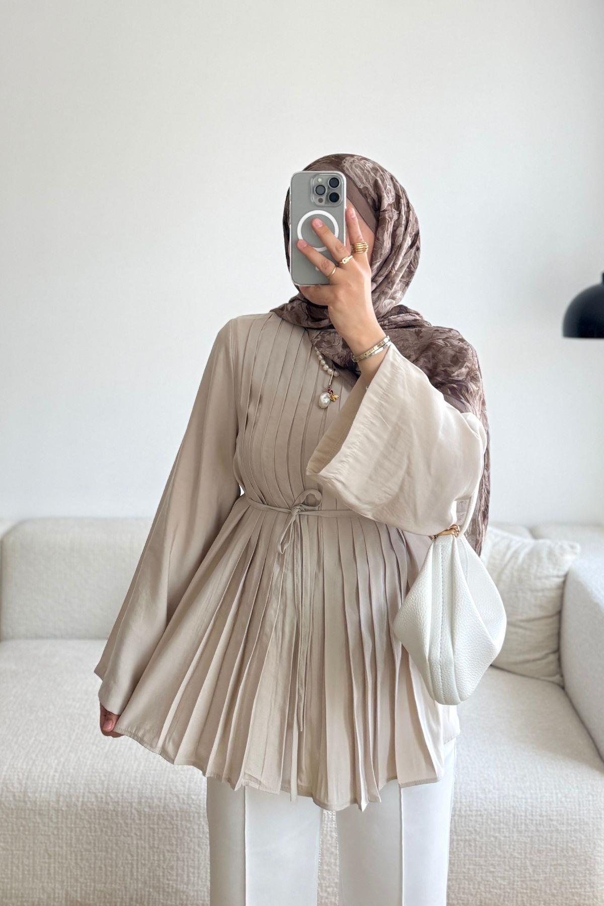 BEJ ÖNÜ PİLELİ TUNİK