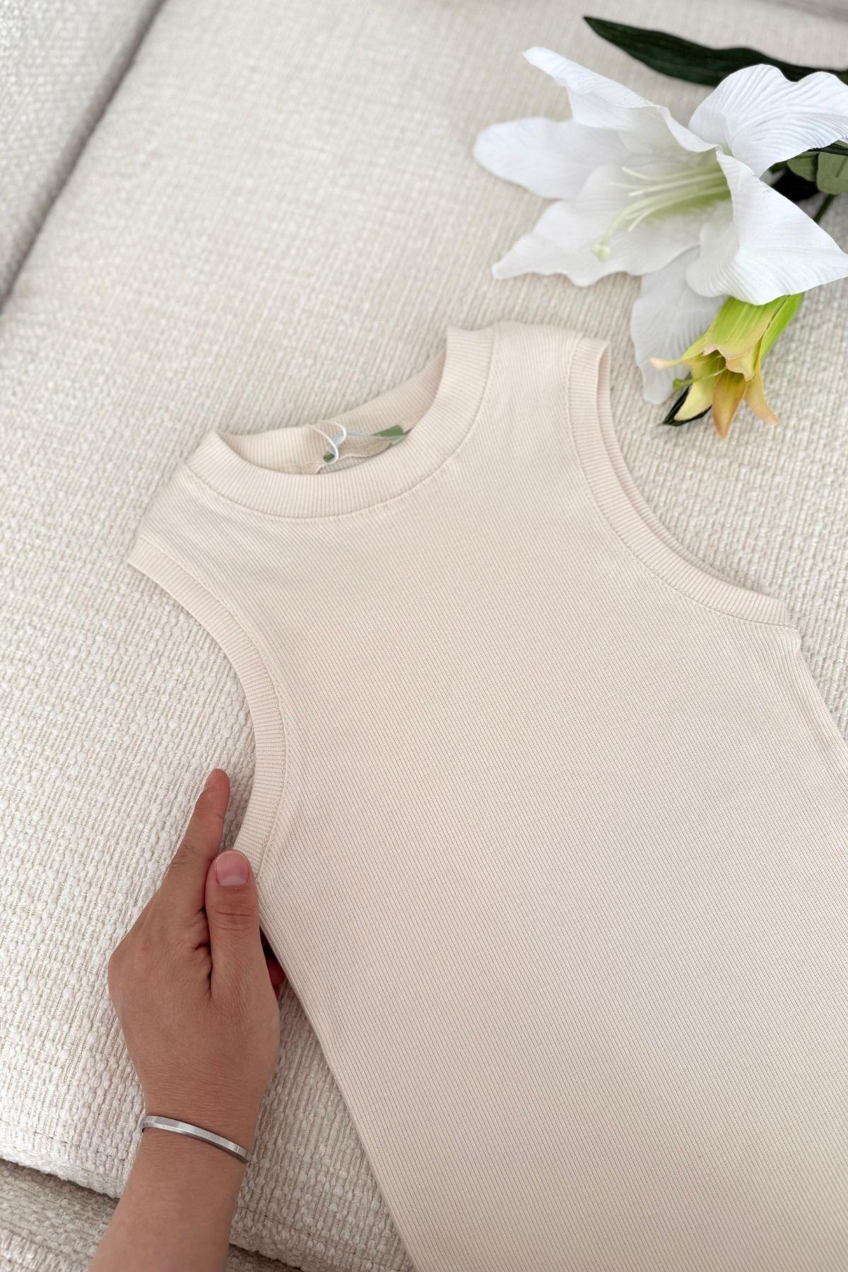 BEJ SIFIR KOL FİTİLLİ BODY