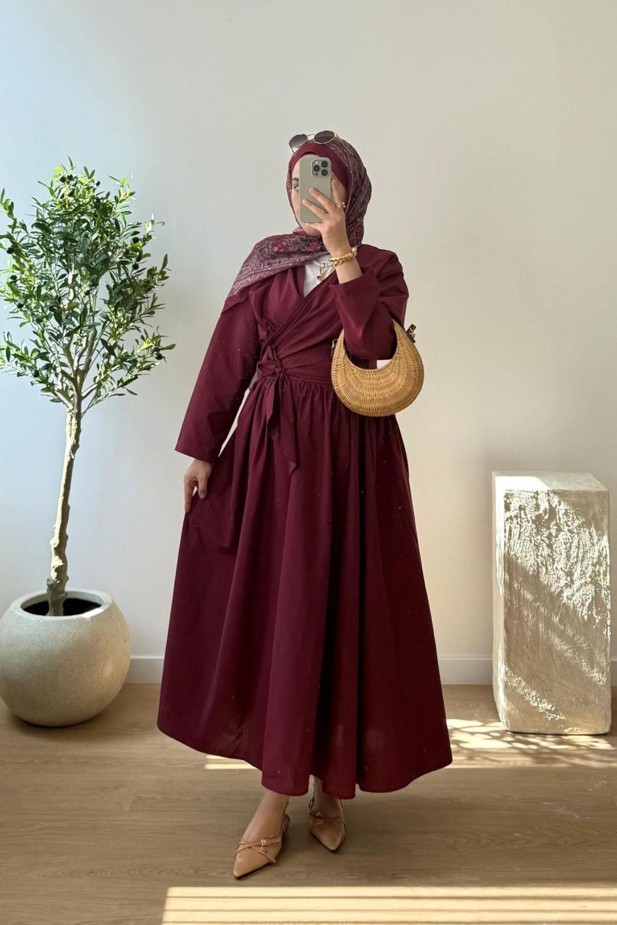 BORDO BOLEROLU ETEKLİ TAKIM