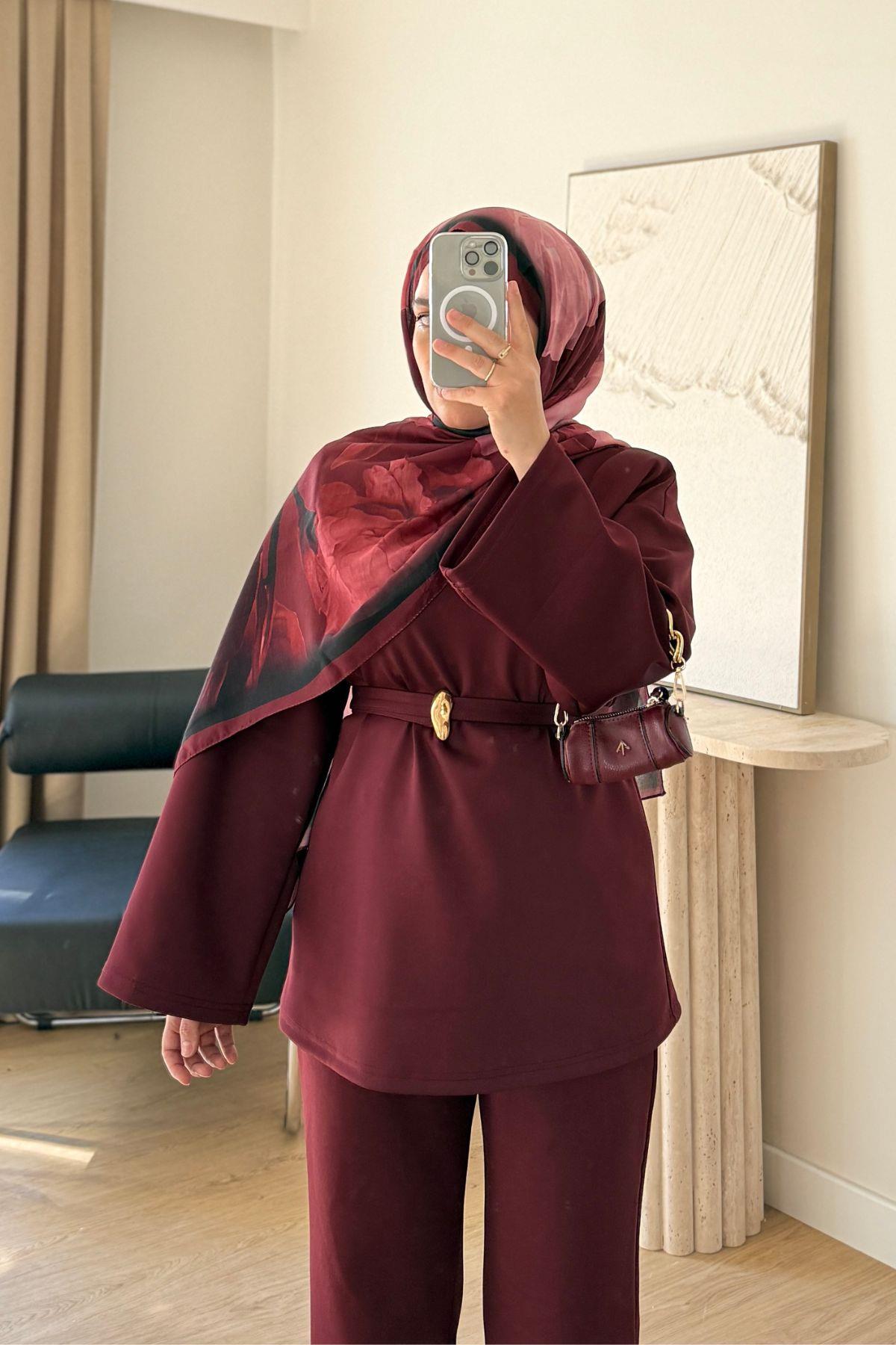 BORDO DAMLA KEMERLİ SCUBA TAKIM