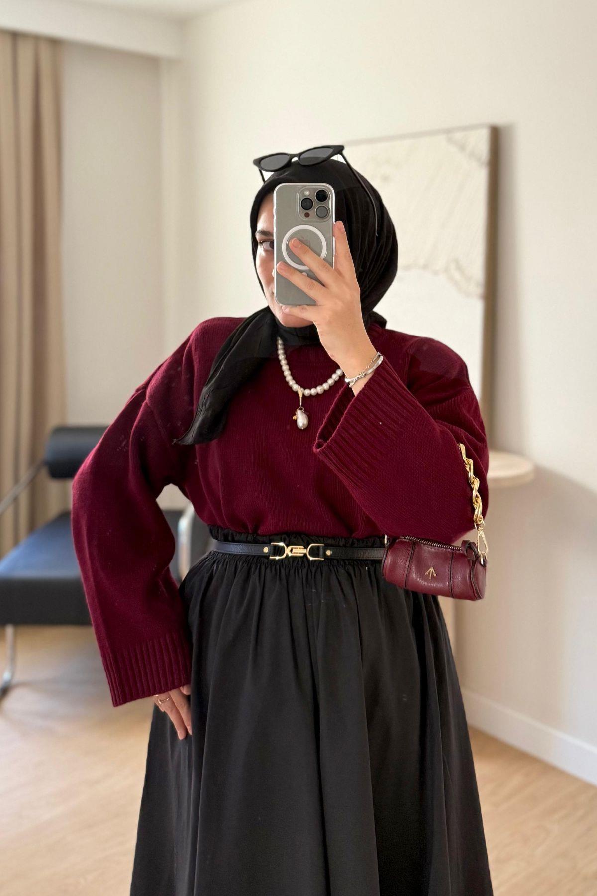 BORDO OVERSİZE KAZAK