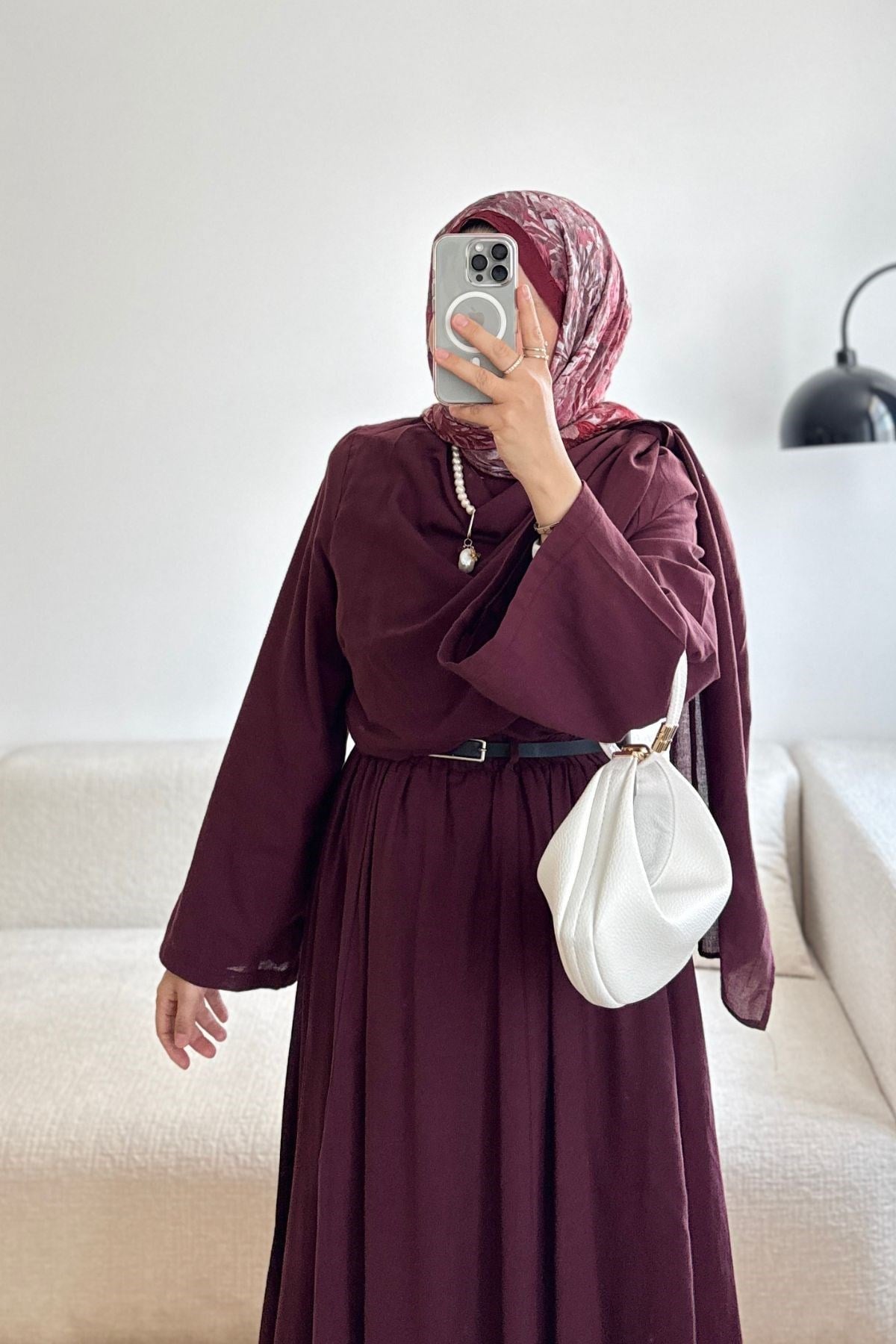 BORDO SALLY KETEN BLUZ