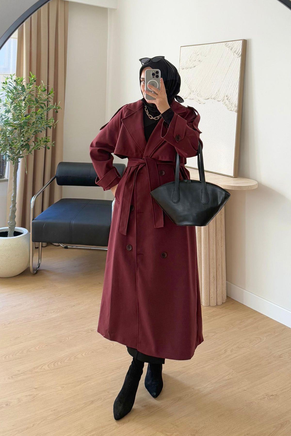 BORDO TAM BOY TRENÇKOT