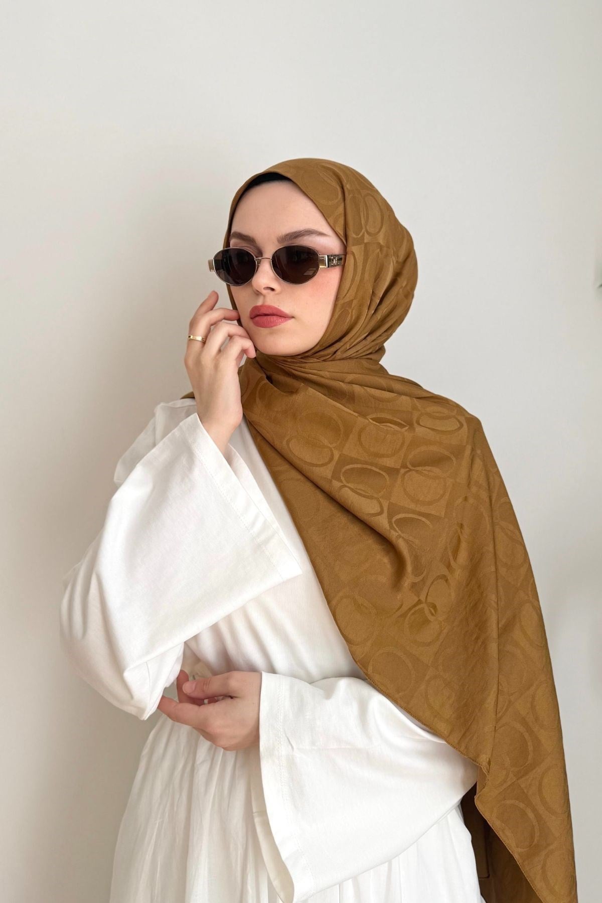 CAMEL HALKA DESEN PREMİUM ŞAL