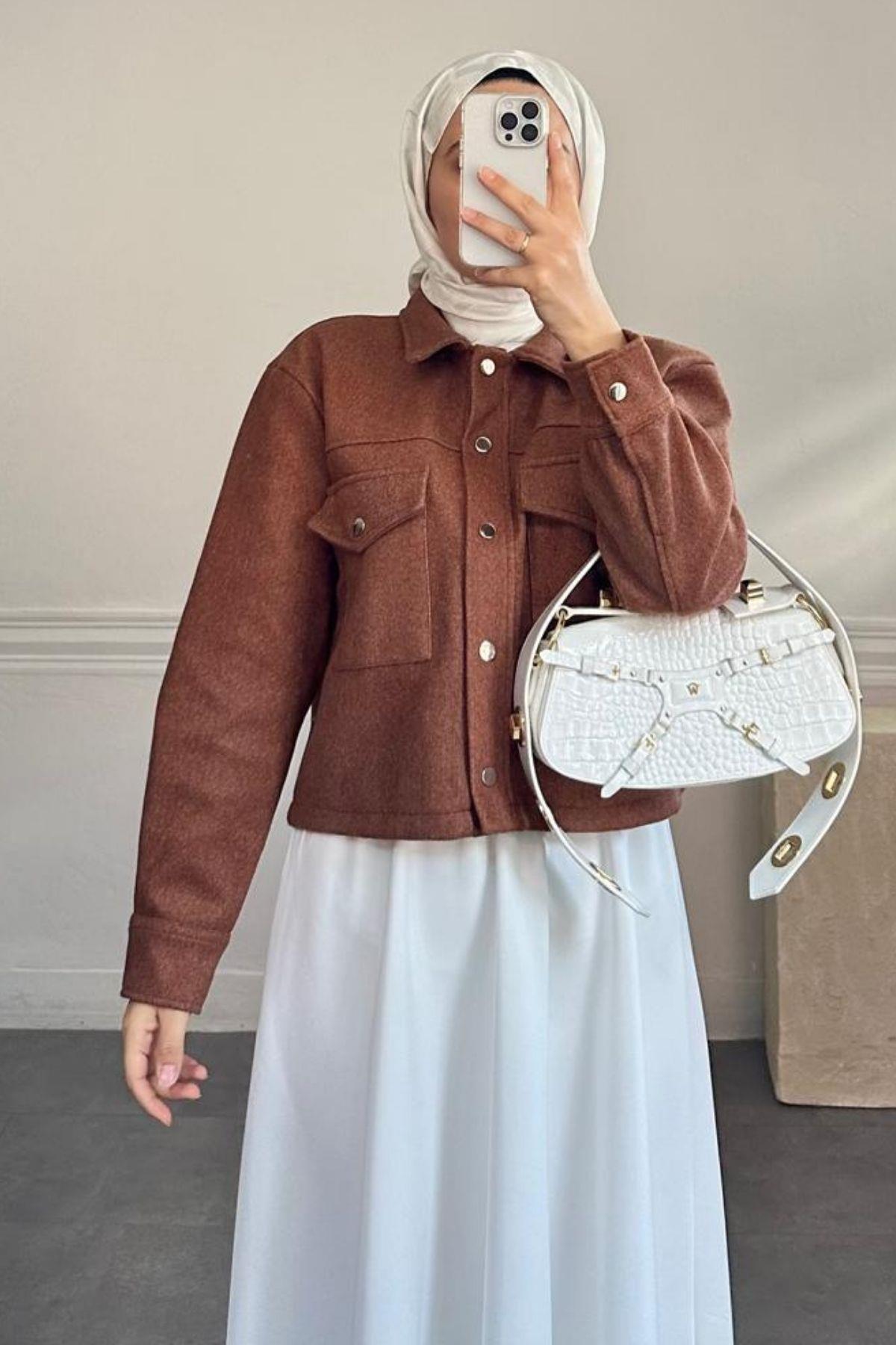 CAMEL KISA KAŞE CEKET