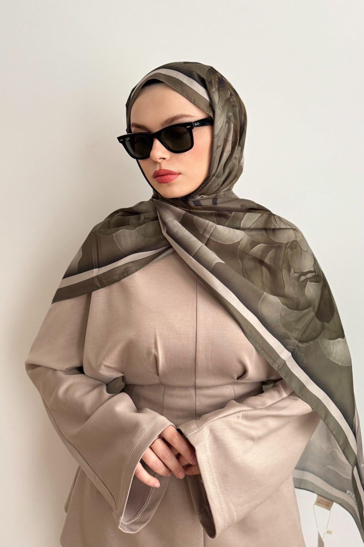 FLOWER GARDEN YEŞİL ŞAL