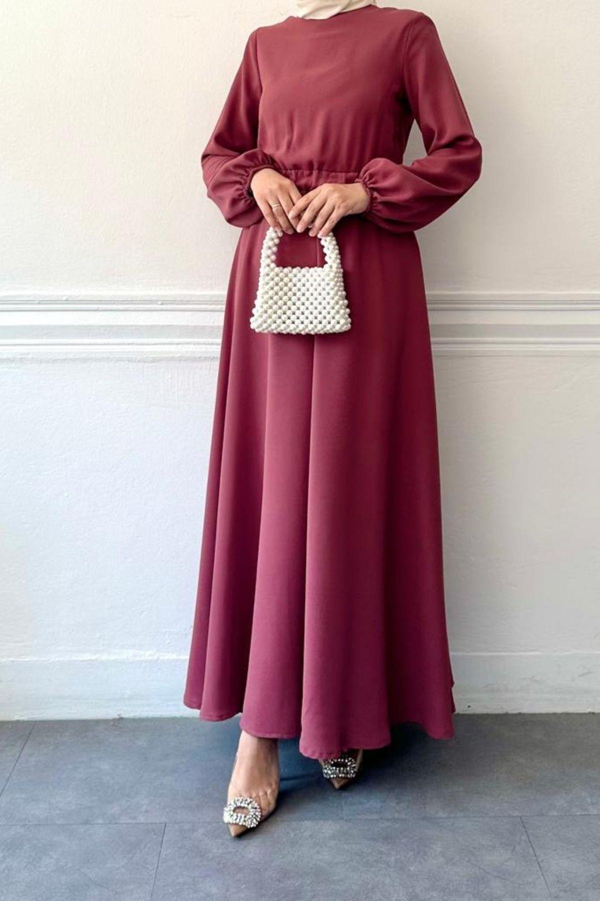 GÜL KURUSU CROP ELBİSE 