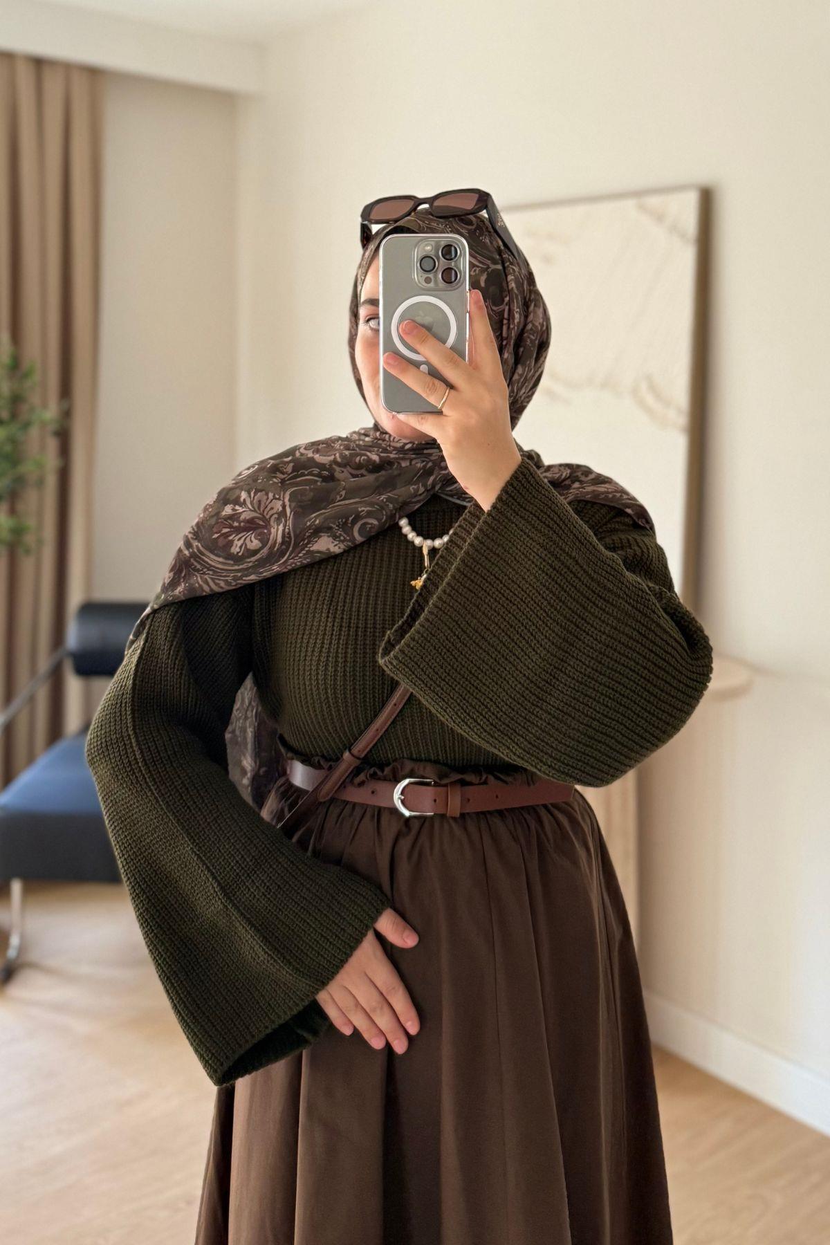 HAKİ EBRULİ DESEN ŞAL