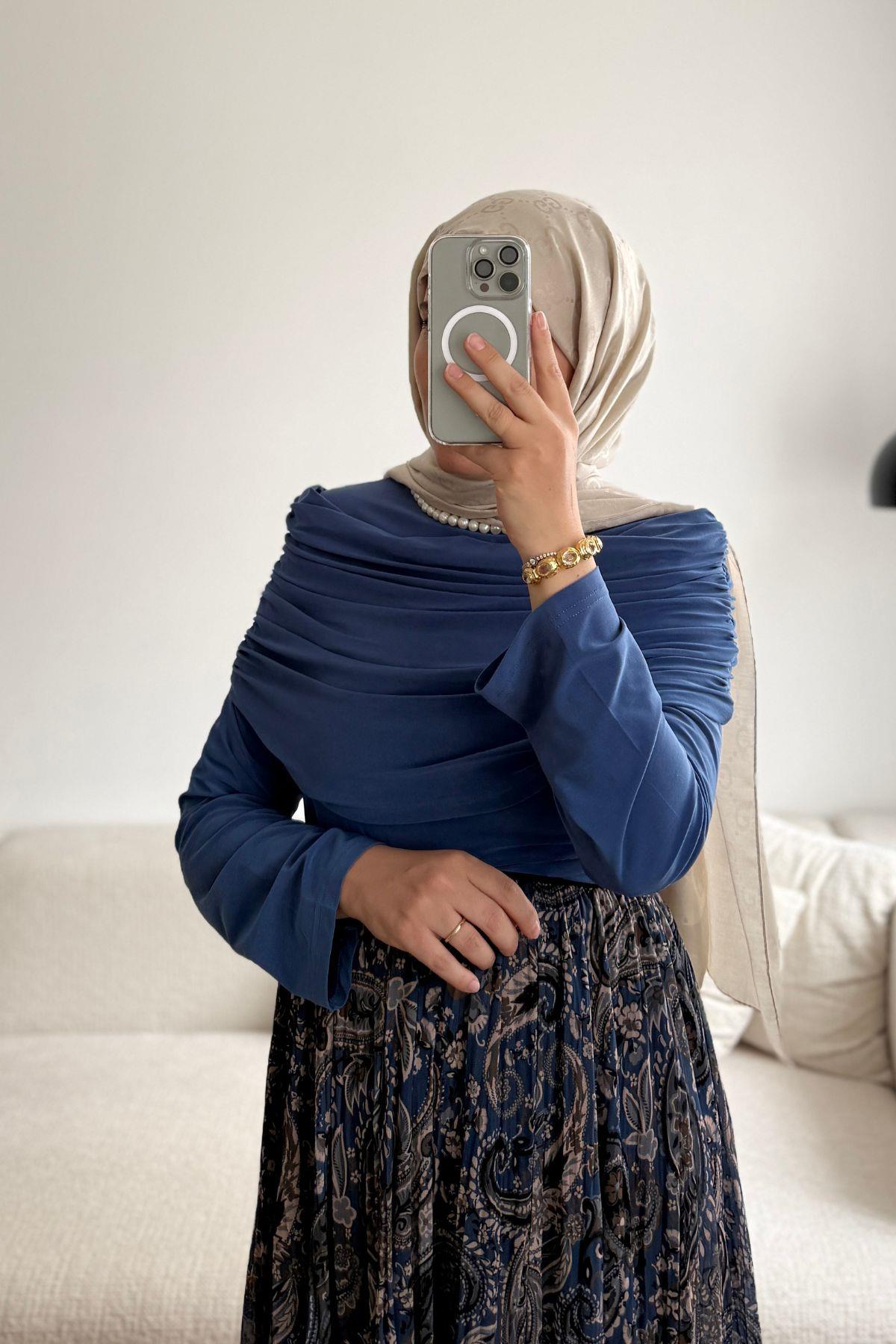 İNDİGO BÜZGÜLÜ SANDY BODY
