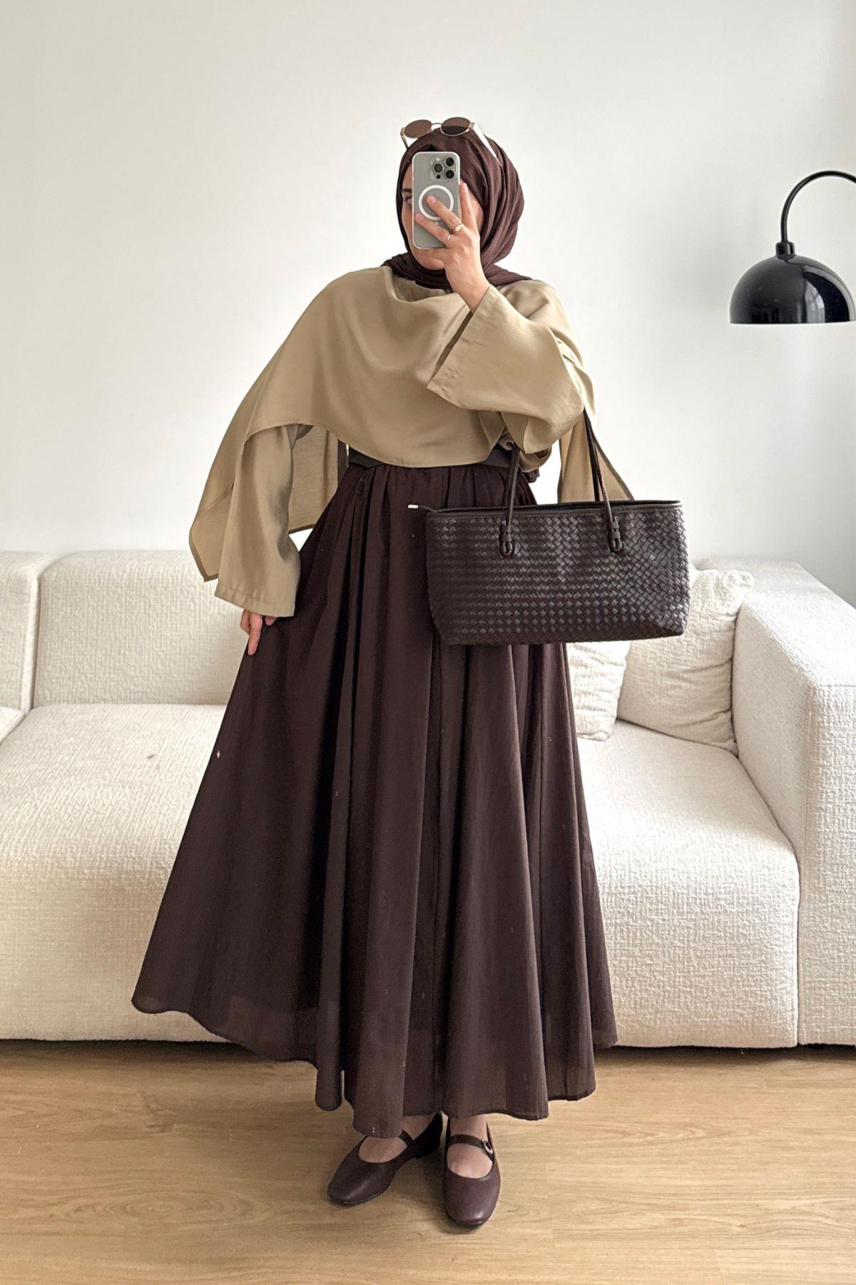 KAHVE ASTARLI KIRIŞIK VUAL ETEK