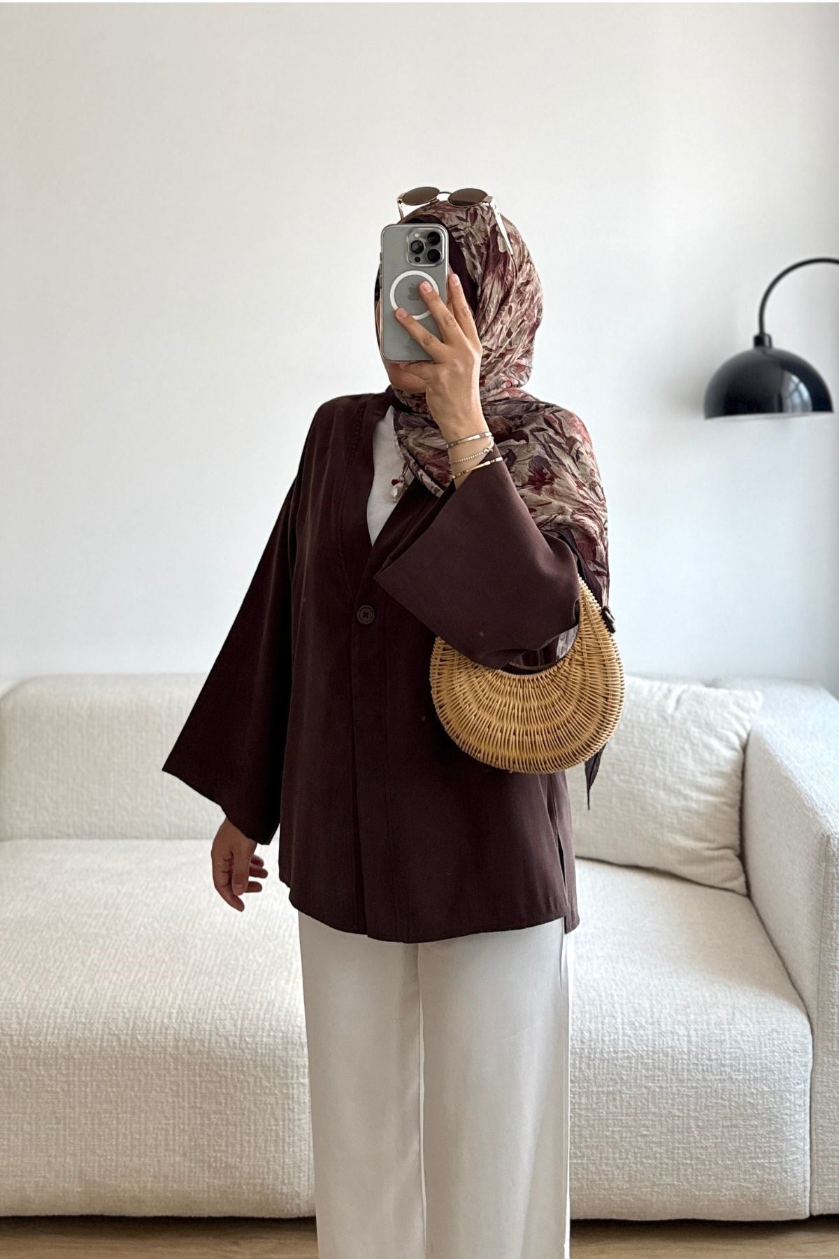 KAHVE MONFİ BİR DÜĞME CEKET