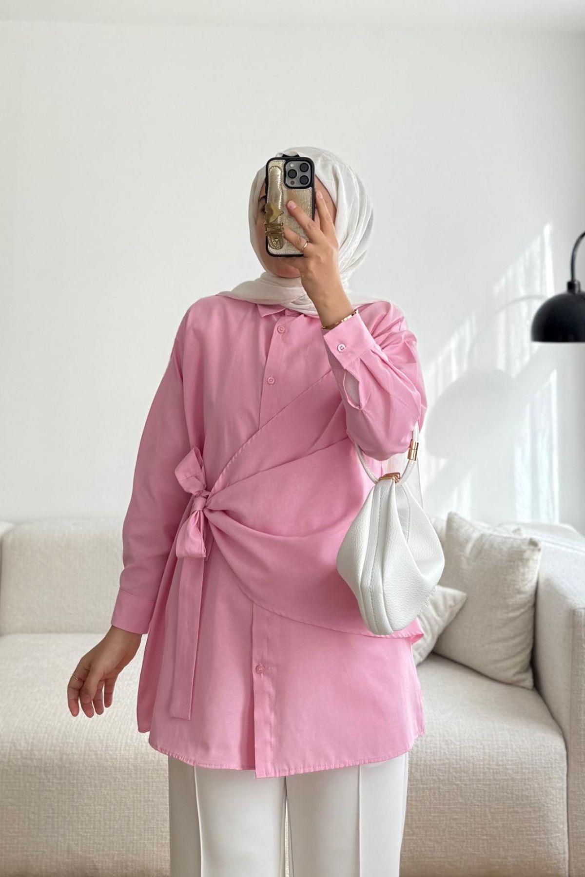 LİDYA PEMBE GÖMLEK