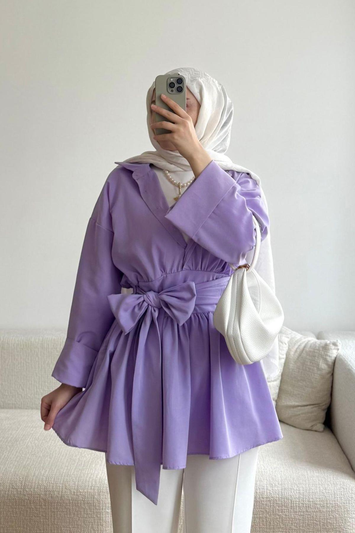 LİLA FİYONKLU GÖMLEK