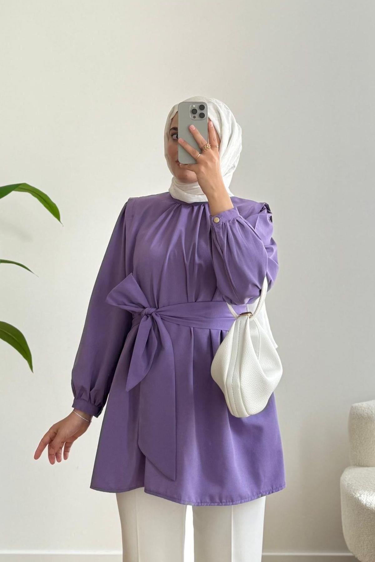 LİLA  HAKİM YAKA GÖMLEK