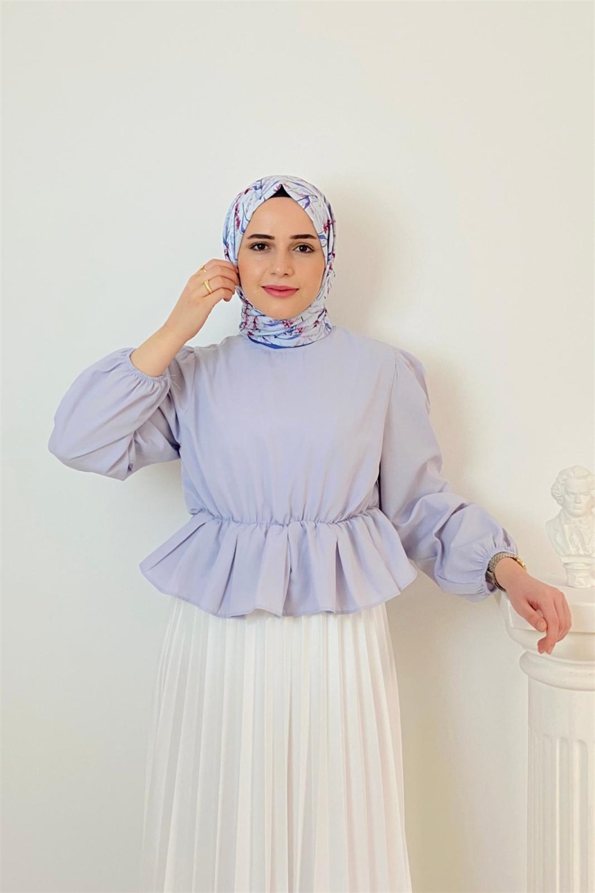LİLA KISA GÖMLEK
