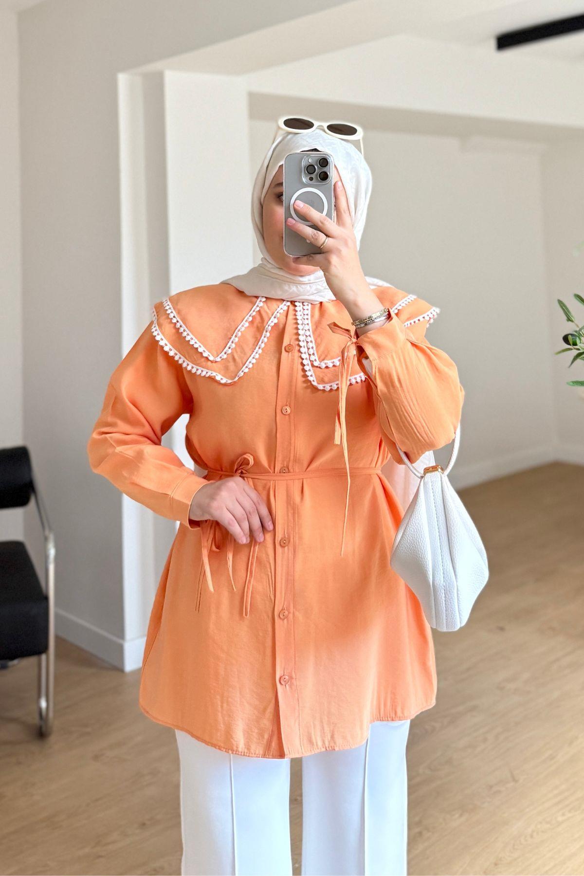 MATMAZEL ÇİFT YAKA YAVRUAĞZI GÖMLEK