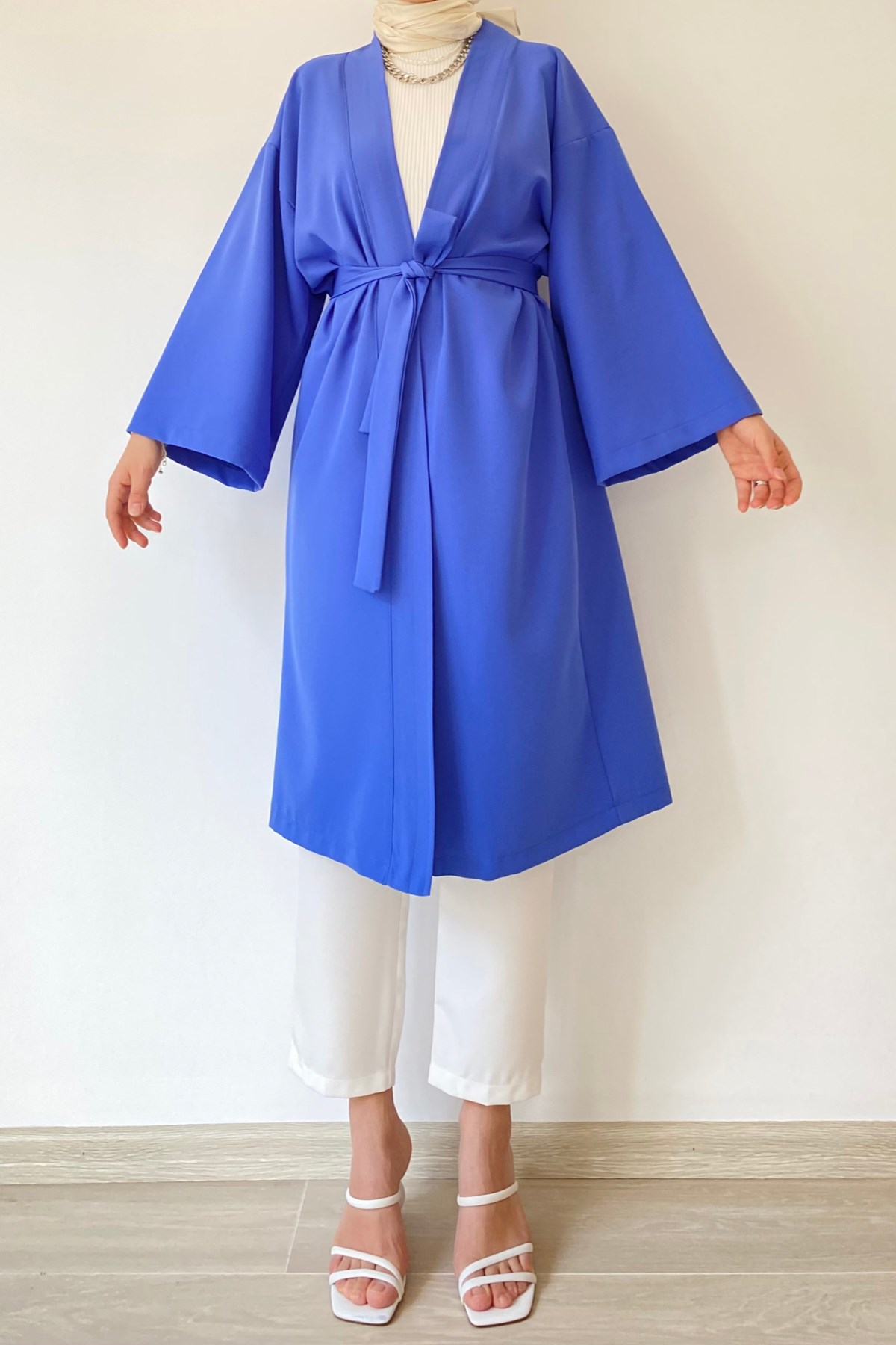 MAVİ UZUN KİMONO