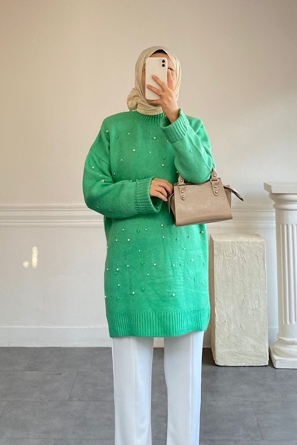 MİNT İNCİLİ TRİKO KAZAK