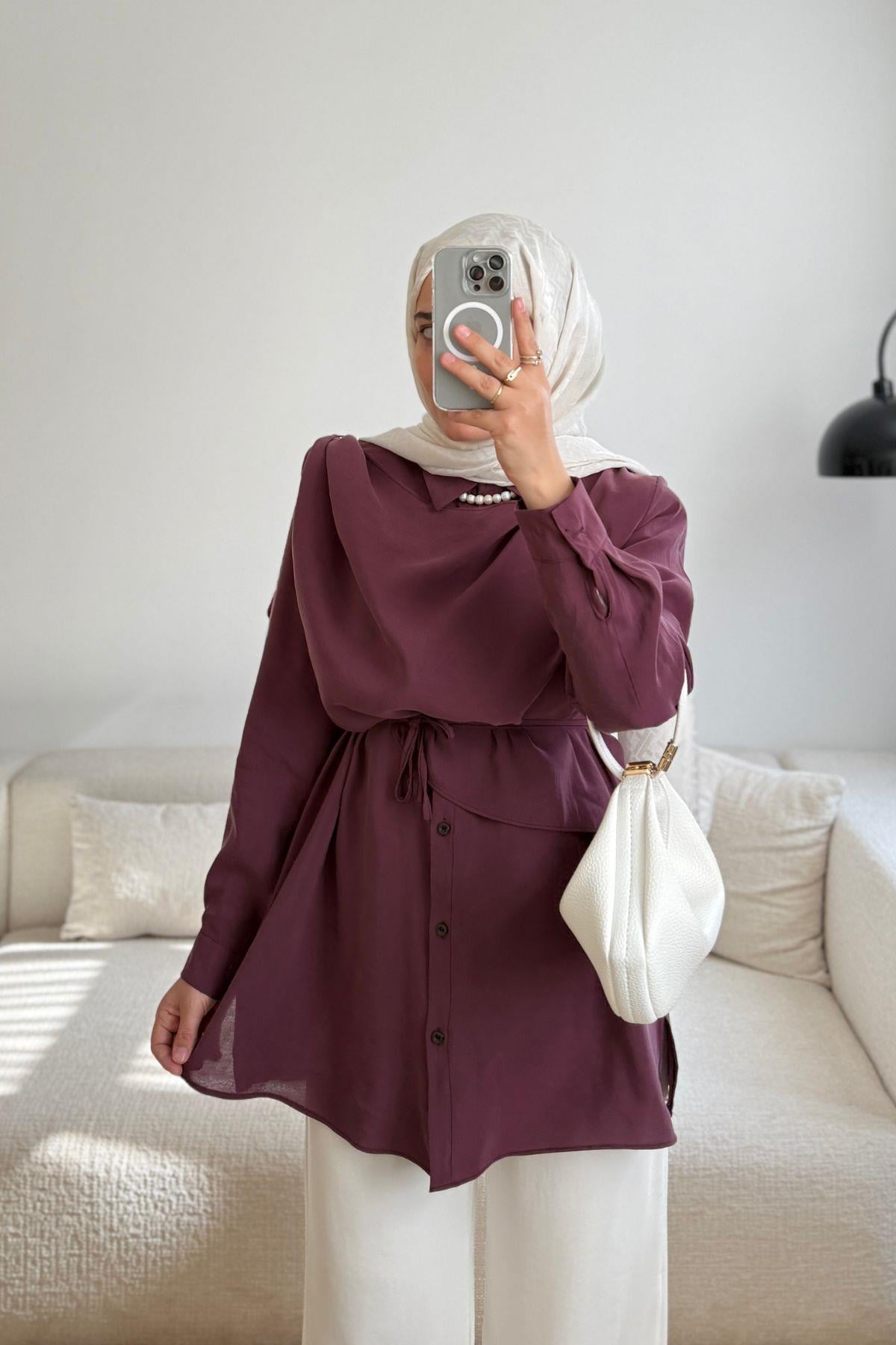 MÜRDÜM YANDAN ŞALLI GÖMLEK