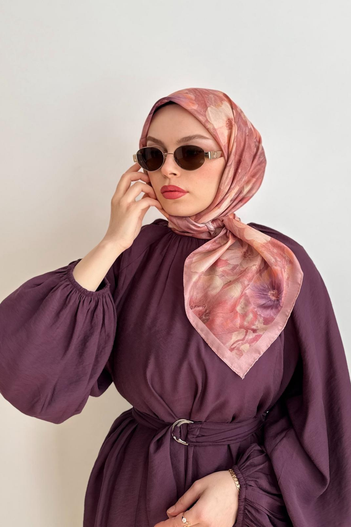 PEMBE FLORA EŞARP