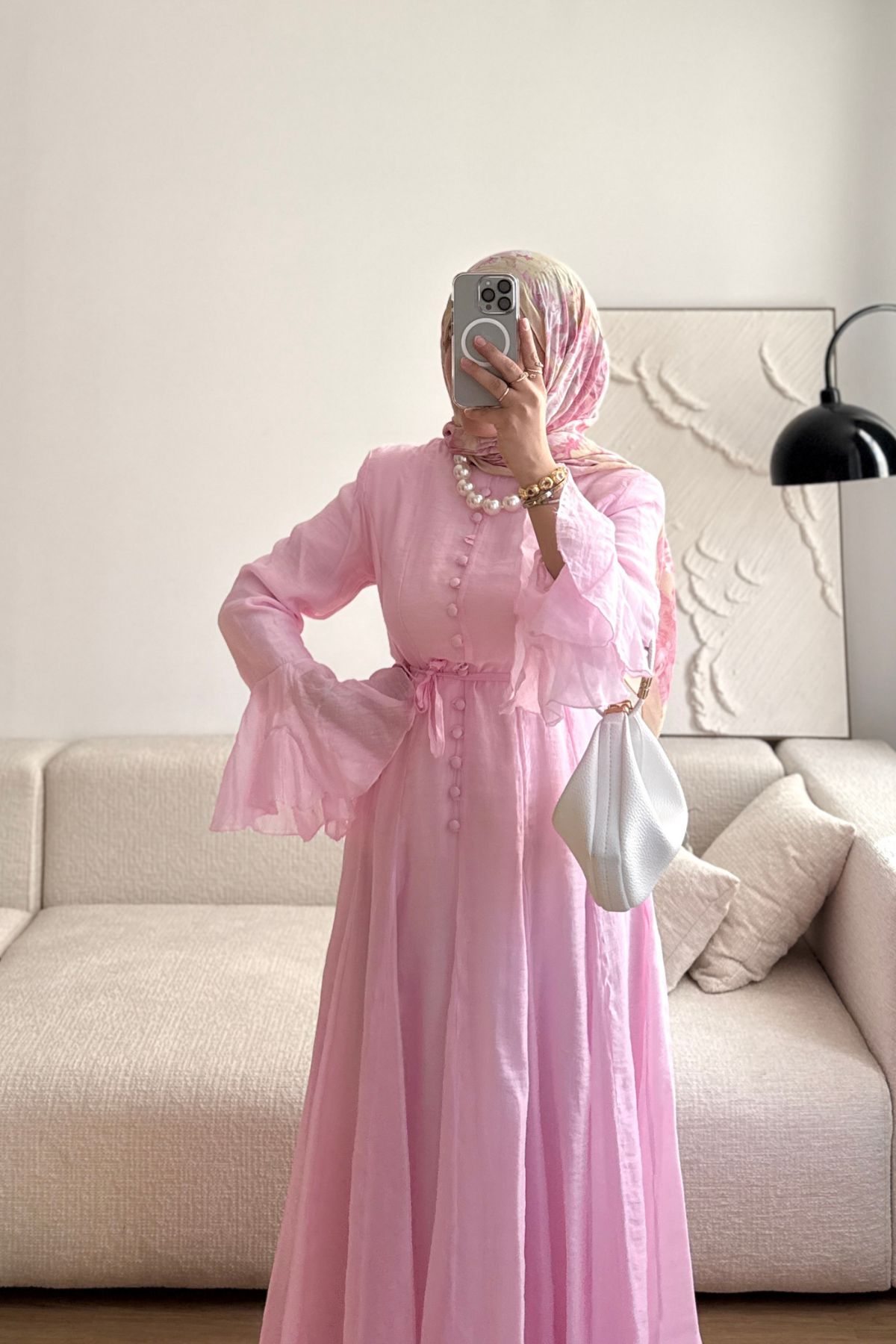 PEMBE PRENSES ŞİFON ELBİSE
