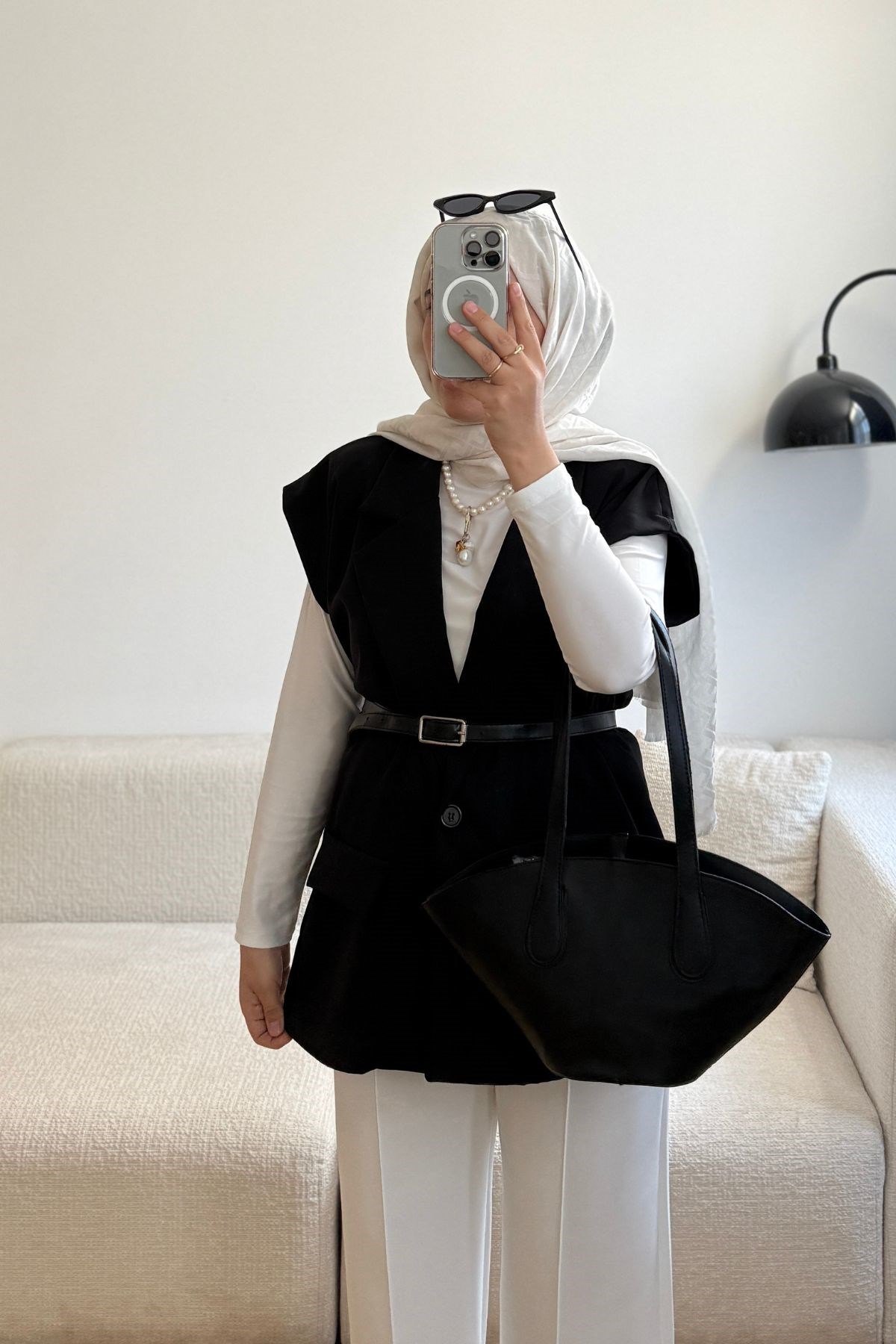 SİYAH GLOD KEMERLİ YELEK