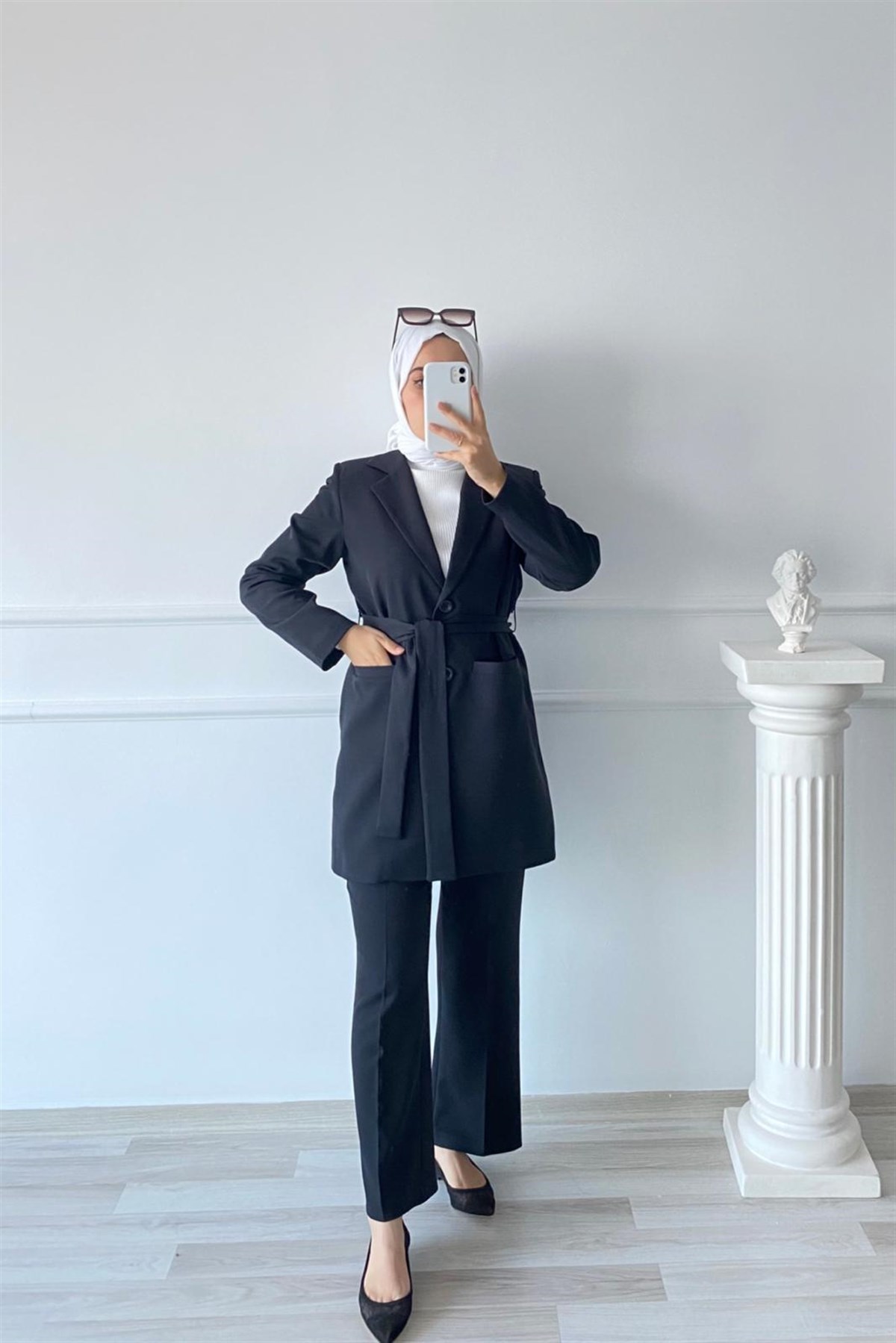 SİYAH İKİLİ KREP TAKIM