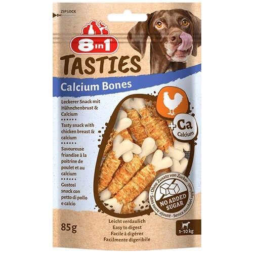 8in1 Tasties Calcium Bones Tavuk Sargılı Köpek Ödülü 85gr