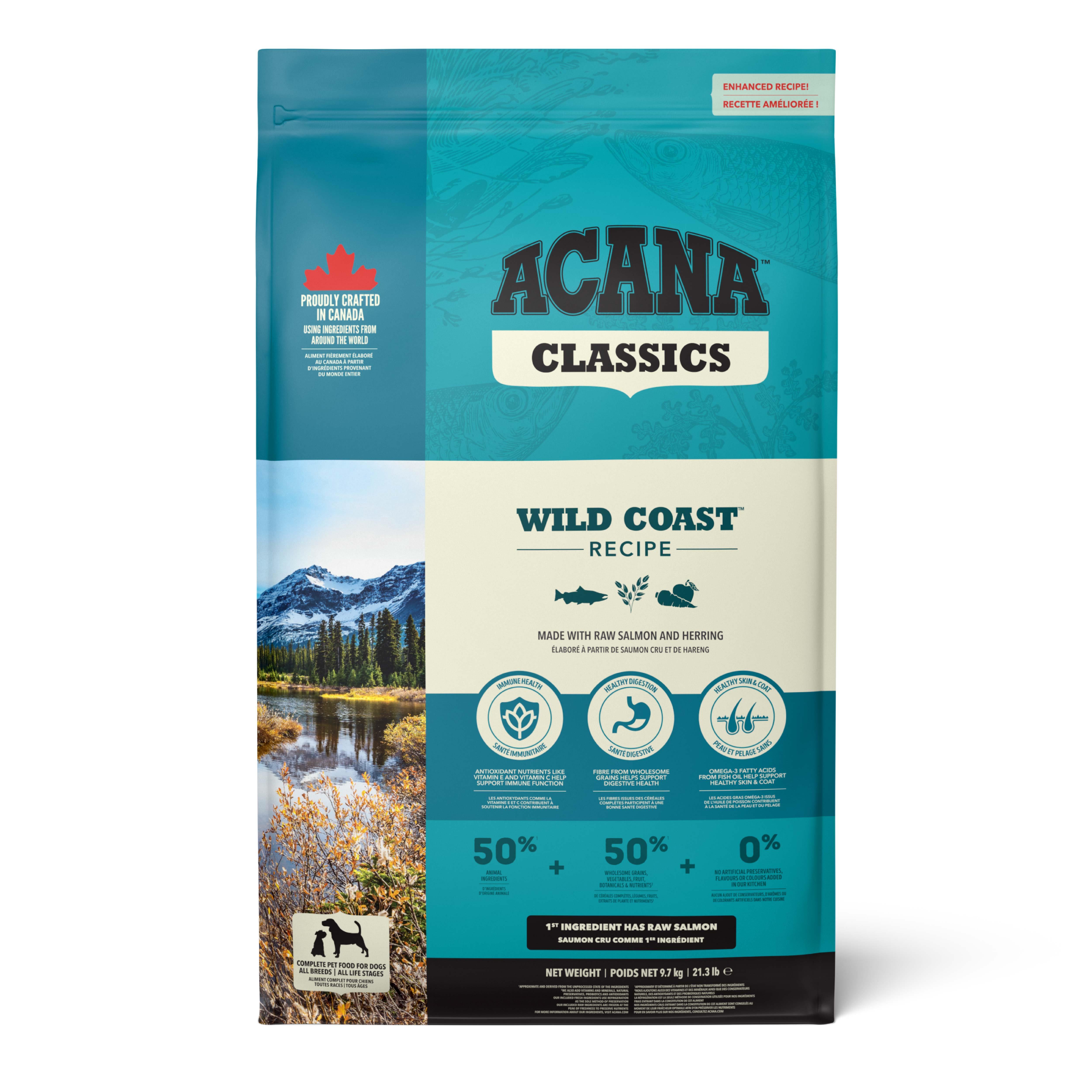 ACANA Classics - Wild Coast Köpek Maması 9.7 kg - Tüm ırk ve yaşam evreleri için