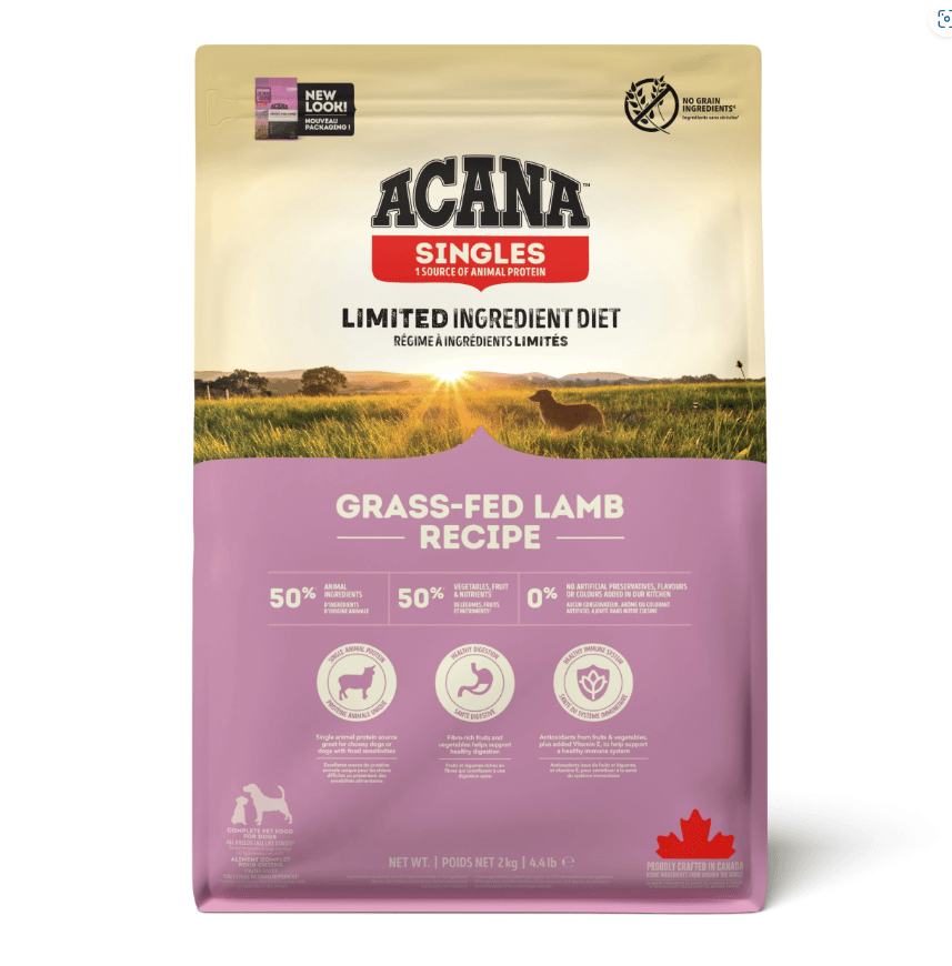 ACANA Singles - Grass-Fed Lamb Köpek Maması 2kg - Tüm ırk ve yaşam evreleri için