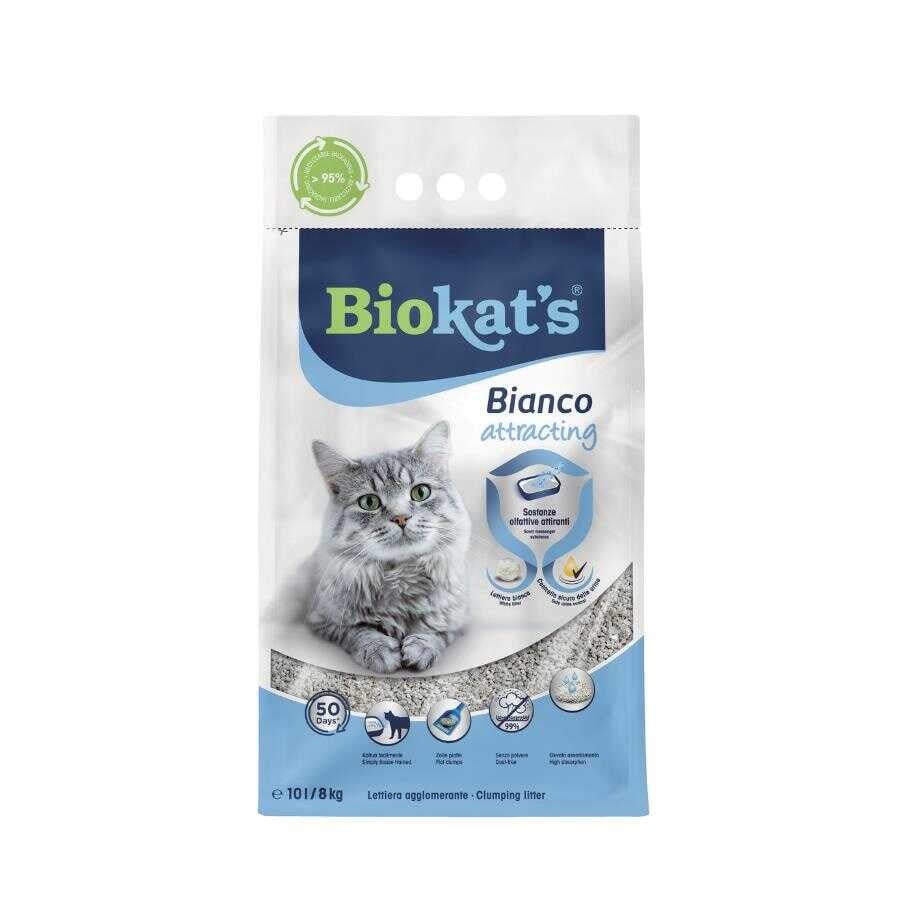 Biokats Bianco Attracting Topaklanan Kedi Kumu 10Lt