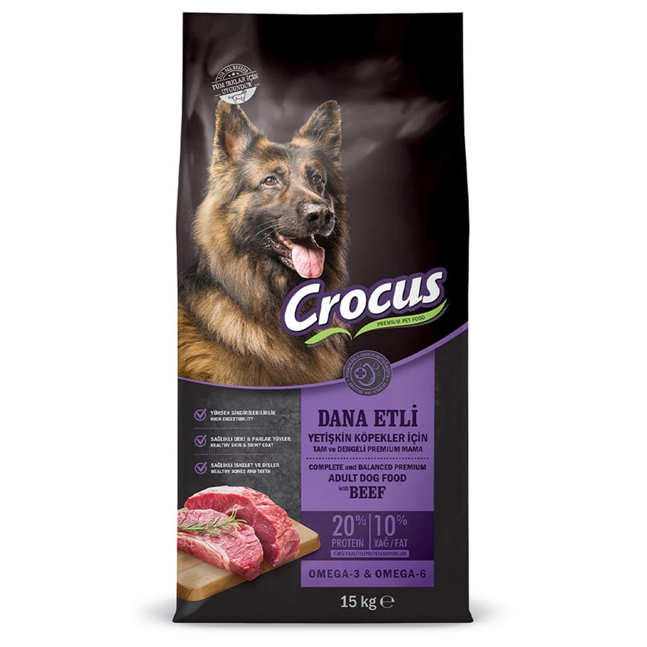 Crocus Biftekli Pirinçli Yetişkin Köpek Maması 15 Kg