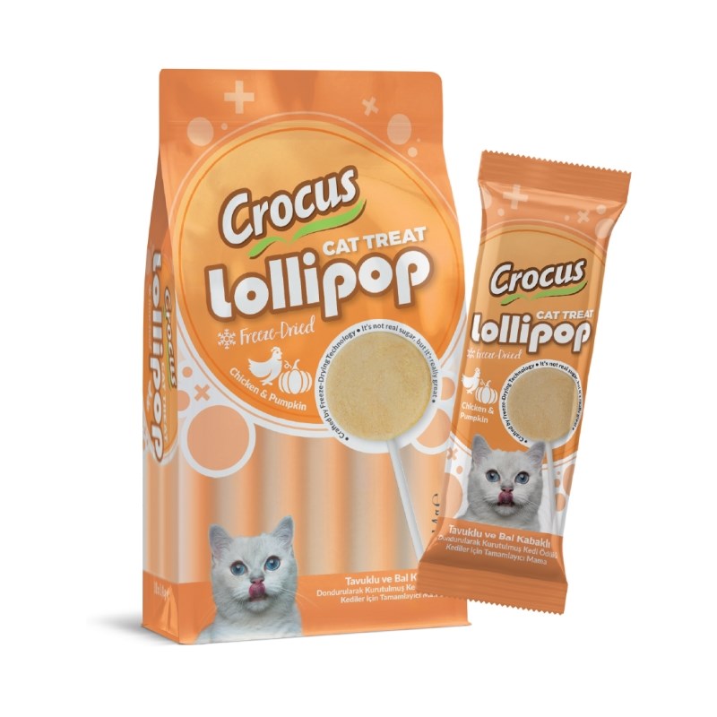 Crocus Tavuklu Ve Bal Kabaklı Kedi Lolipop