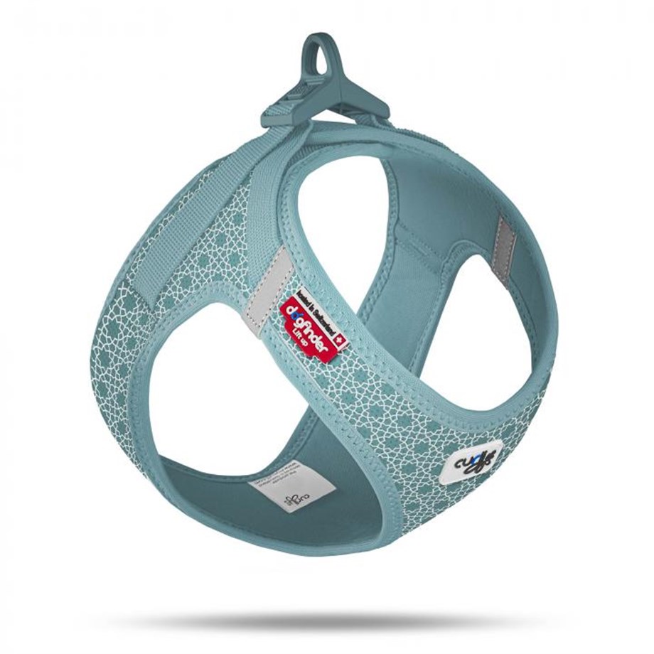 Curli Air-Mesh Küçük Irk Köpek Göğüs Tasması 27-30 cm Special Edition 2022 Turkuaz 3XS