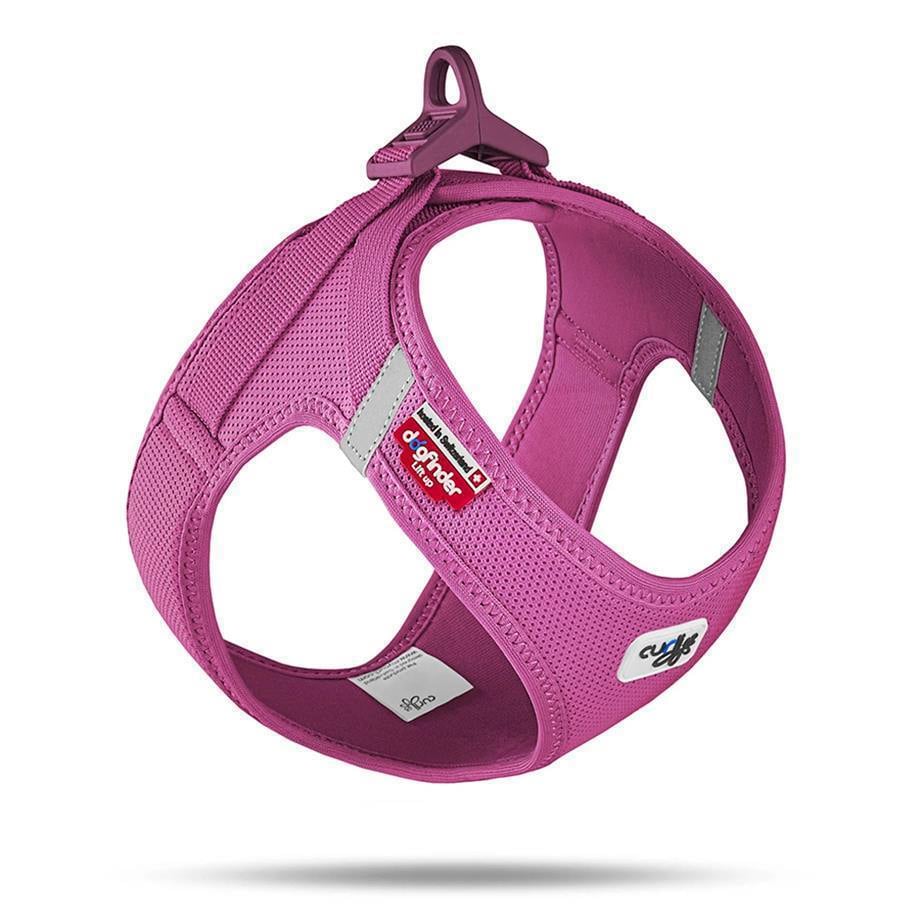 Curli Vest Göğüs Tasması Clasp Air-Mesh Fuşya XLarge