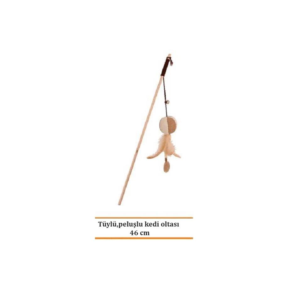 Eastland Tüylü ve Peluşlu Kedi Oltası 46 cm