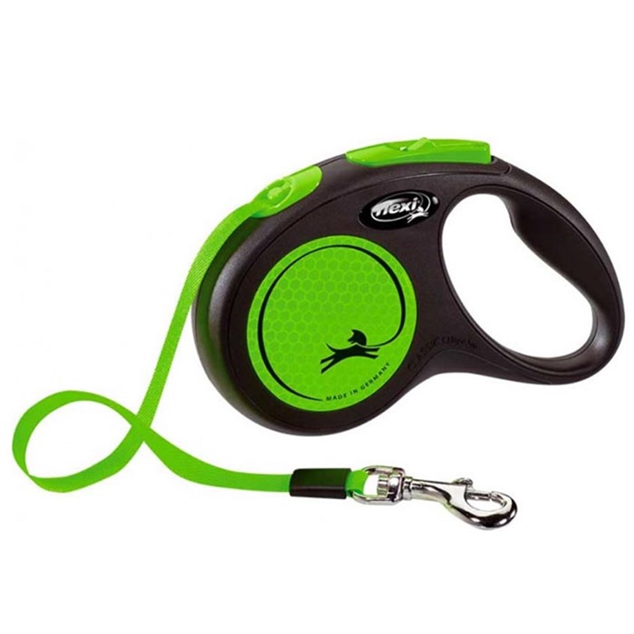 Flexi New Neon Otomatik Yeşil Şerit Gezdirme Small 5 Metre