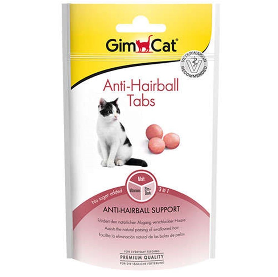 Gimcat Anti-Hairball Tabs Tüy Yumağı Kontrol Kedi Ödül Tableti 40 Gr