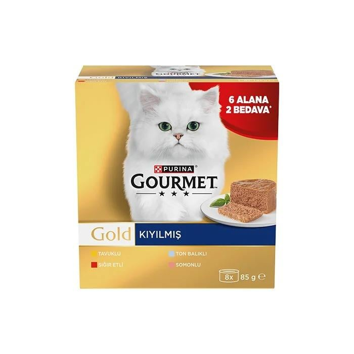 Gourmet Gold Kıyılmış Seri Kedi Konservesi 85 Gr 8 Al 6 Öde