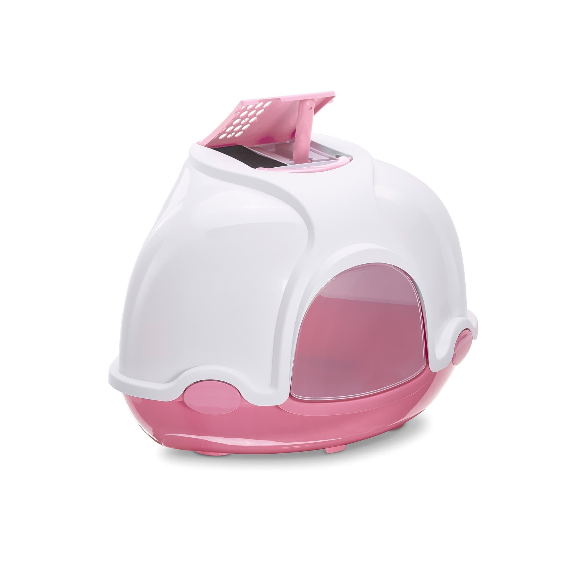 Imac Ginger Filtreli Kapalı Köşe Kedi Tuvaleti Pembe